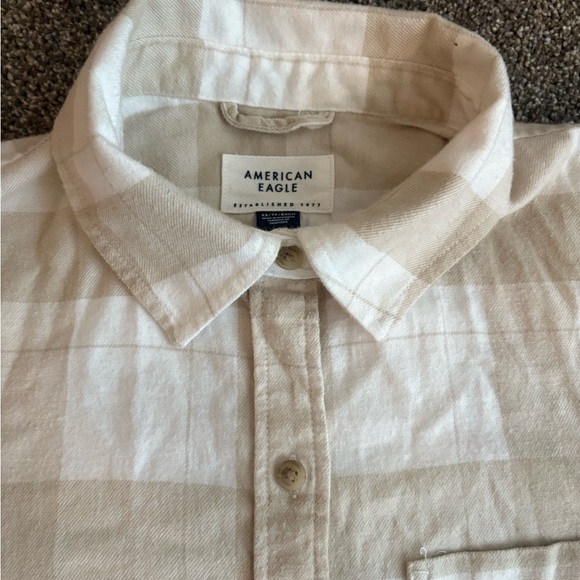 NWB American Eagle Oversized Plaid Button-Up Shirt - Picture 2 of 16